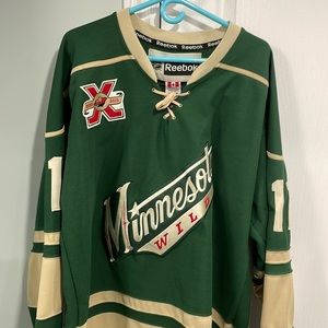 A Minnesota wild hockey jersey .